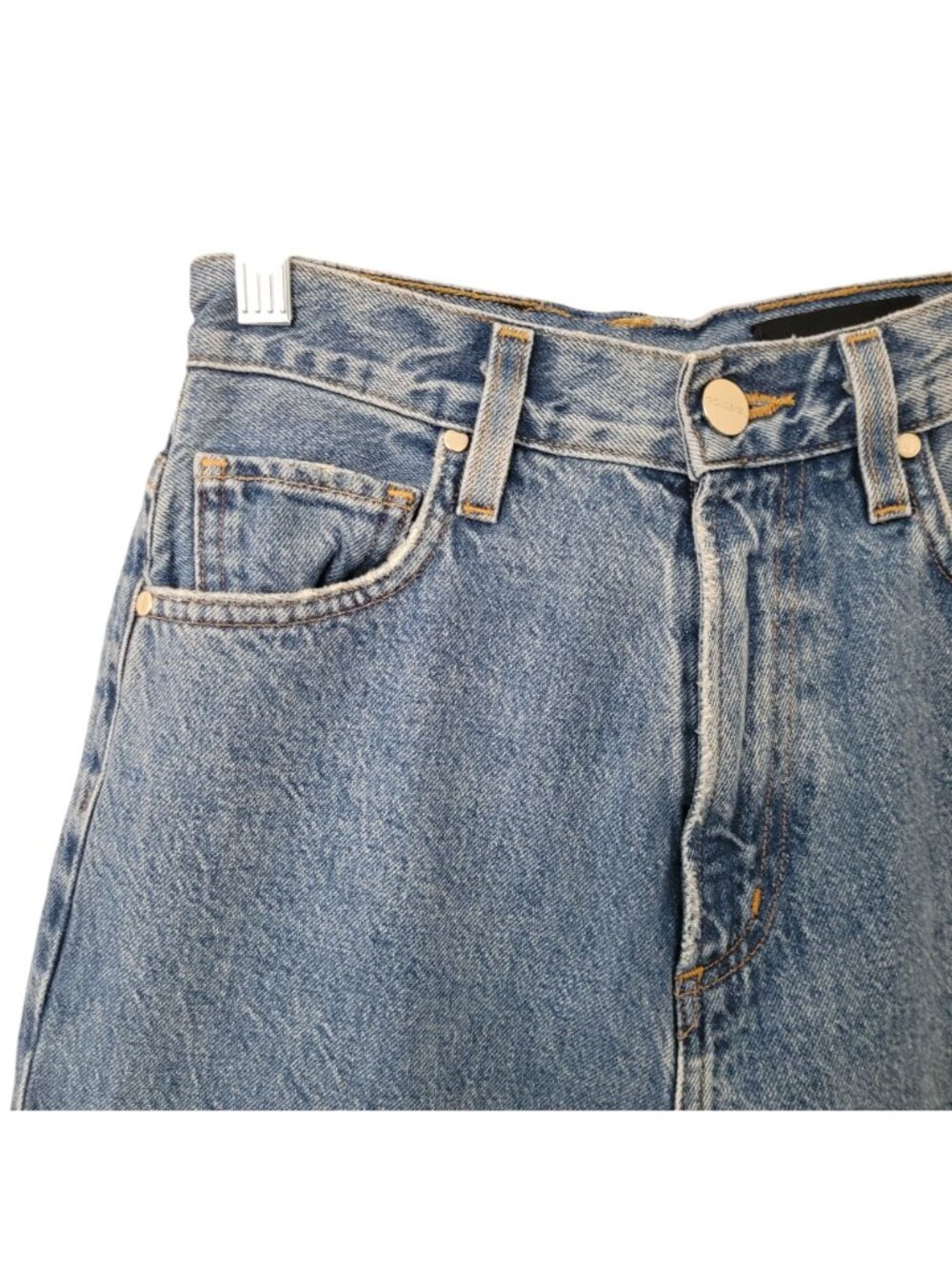 Goldsign High Waist Tapered Jeans Womens Size 23 Blue Cotton Denim - Picture 8 of 10
